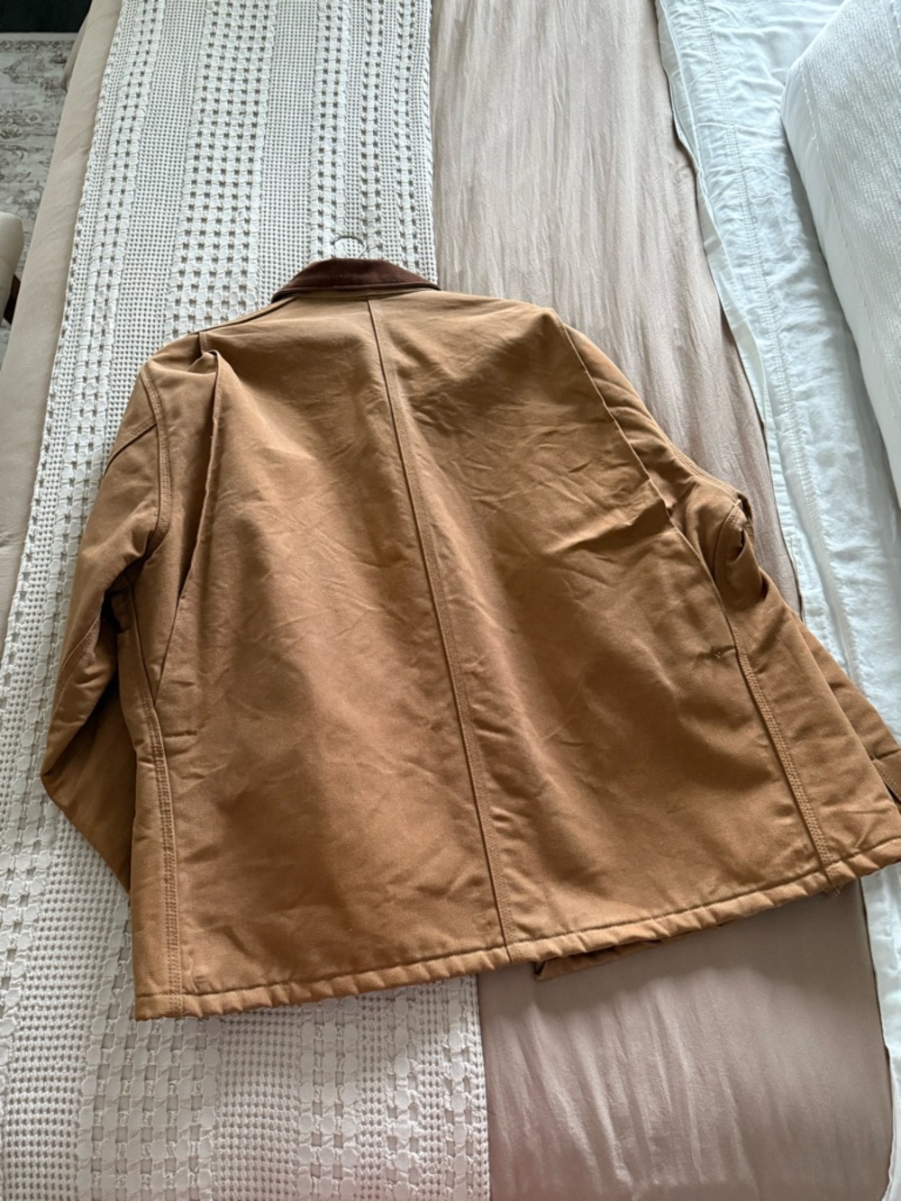 Vintage Carhartt Brown Barn Coat with Dark Brown Corduroy Collar Size 3/4XL - Picture 7 of 12